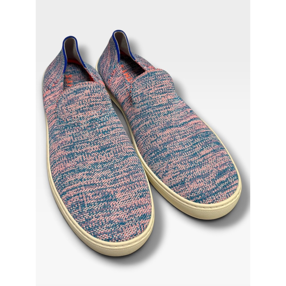 Rothy's The Sneaker Turquoise Melange Slip On Knit Shoes Women's Size 12